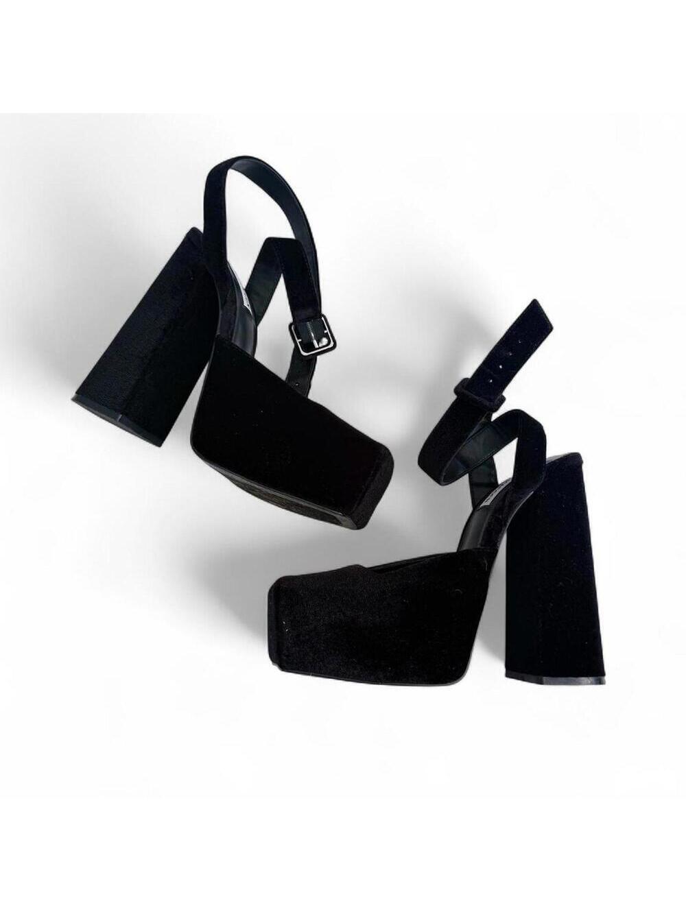 Steve Madden Monica Platform Velvet Heels Whimsygoth Romantic Vamp